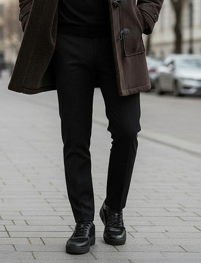 STEFANO RICCI Мужские кроссовки с комбинированным верхом из гладкой кожи и бархатистой замши 