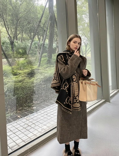 GUCCI Женский шерстяной шарф 