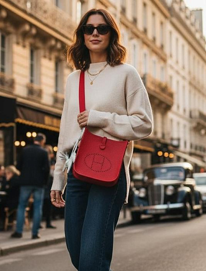 HERMES Женская сумка Evelyne 16 см Q5 Clemence