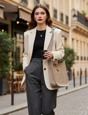 HERMES Женская сумка Evelyne 29 см 81/Gris Tourerlle Clemence