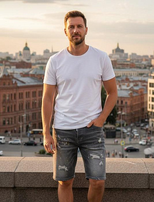 DSQUARED Мужские джинсовые шорты