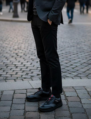 PRADA Мужские кроссовки из телячьей кожи