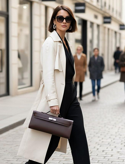 HERMES Женская сумка Kelly Cut 31 см 47/chocolate Swift