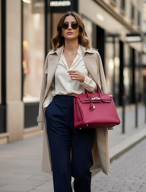 HERMES Женская сумка Birkin 25 см K1 Togo