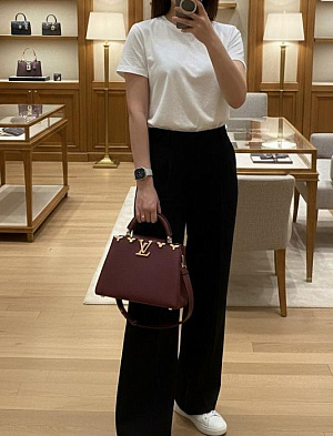 LOUIS VUITTON Женская Сумка Capucines с металлическими вставками