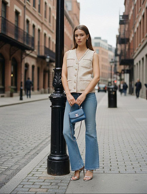 CHANEL Женский жилет из твида 