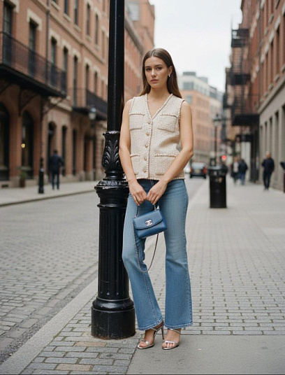 CHANEL Женский жилет из твида 